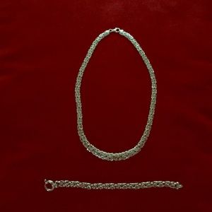 Byzantine Link Necklace & Bracelet Set